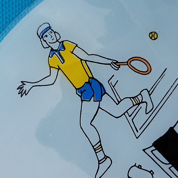 Vintage Sports Themed 15" Glass Ceiling Light Shade. Great Condition - Picture 11 of 16